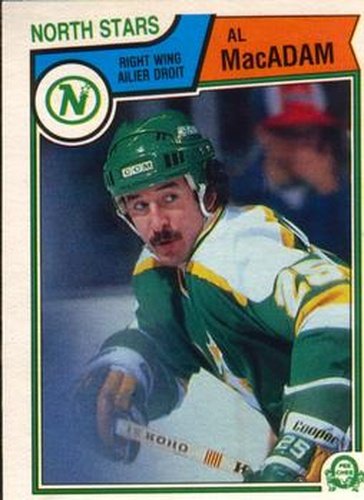 #173 Al MacAdam - Minnesota North Stars - 1983-84 O-Pee-Chee Hockey
