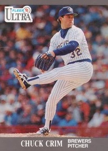 #173 Chuck Crim - Milwaukee Brewers - 1991 Ultra Baseball