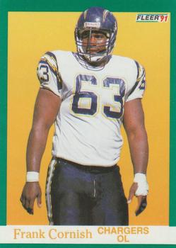 #173 Frank Cornish - San Diego Chargers - 1991 Fleer Football