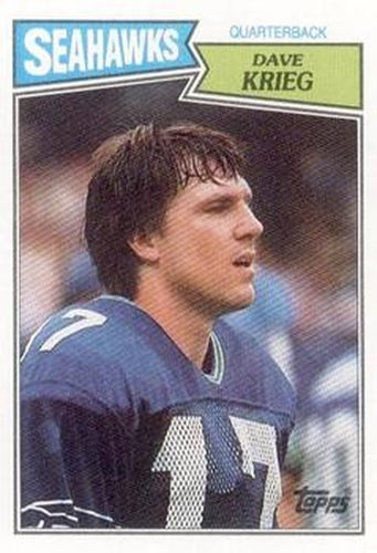 #173 Dave Krieg - Seattle Seahawks - 1987 Topps Football