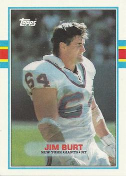 173 Jim Burt - New York Giants - 1989 Topps Football – Isolated Cards