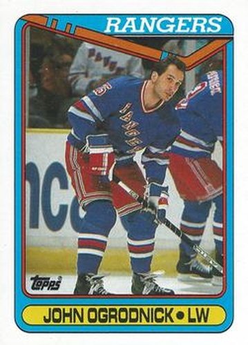 #174 John Ogrodnick - New York Rangers - 1990-91 Topps Hockey