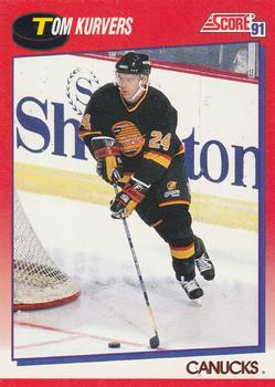 #174 Tom Kurvers - Vancouver Canucks - 1991-92 Score Canadian Bilingual Hockey