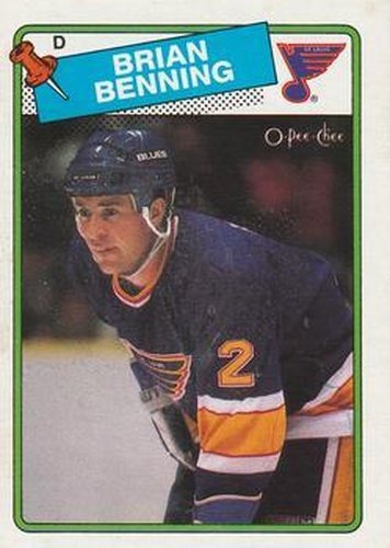 #174 Brian Benning - St. Louis Blues - 1988-89 O-Pee-Chee Hockey