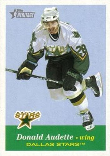 #175 Donald Audette - Dallas Stars - 2001-02 Topps Heritage Hockey
