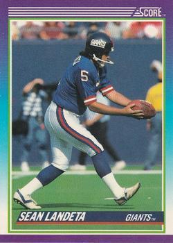 #175 Sean Landeta - New York Giants - 1990 Score Football
