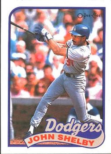 #175 John Shelby - Los Angeles Dodgers - 1989 O-Pee-Chee Baseball