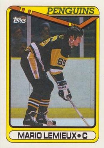 #175 Mario Lemieux - Pittsburgh Penguins - 1990-91 Topps Hockey