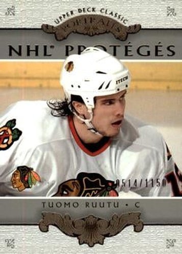 #176 Tuomo Ruutu - Chicago Blackhawks - 2003-04 Upper Deck Classic Portraits Hockey