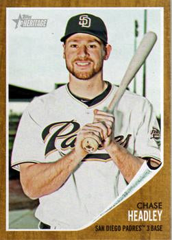 #176 Chase Headley - San Diego Padres - 2011 Topps Heritage Baseball