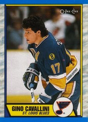 #176 Gino Cavallini - St. Louis Blues - 1989-90 O-Pee-Chee Hockey