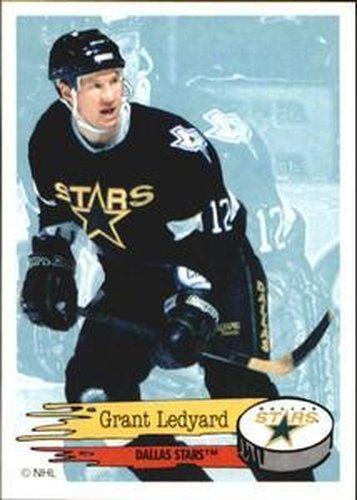 #176 Grant Ledyard - Dallas Stars - 1995-96 Panini Hockey Stickers