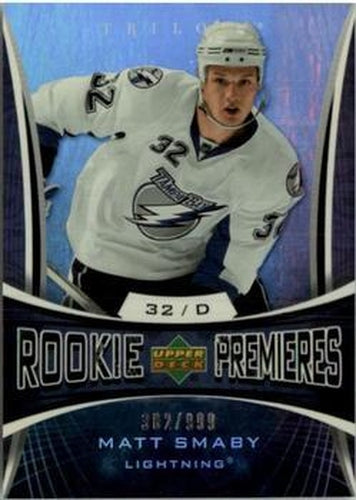 #176 Matt Smaby - Tampa Bay Lightning - 2007-08 Upper Deck Trilogy Hockey