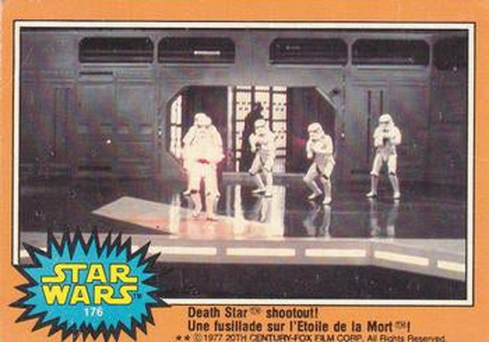 #176 Death Star shootout! - 1977 O-Pee-Chee Star Wars