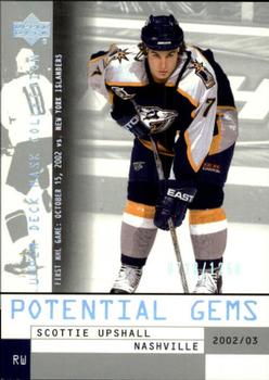 #176 Scottie Upshall - Nashville Predators - 2002-03 Upper Deck Mask Collection Hockey