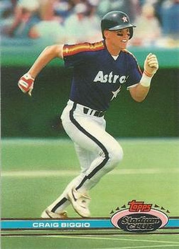 #176 Craig Biggio - Houston Astros - 1991 Stadium Club Baseball