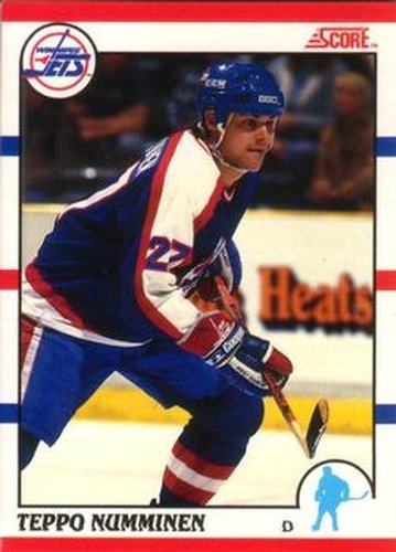 #176 Teppo Numminen - Winnipeg Jets - 1990-91 Score Canadian Hockey