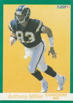 #176 Anthony Miller - San Diego Chargers - 1991 Fleer Football