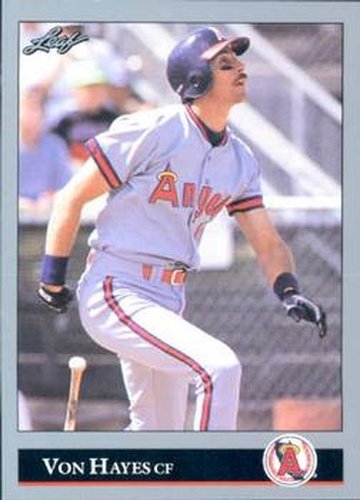 #177 Von Hayes - California Angels - 1992 Leaf Baseball