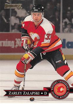 #177 Zarley Zalapski - Calgary Flames - 1995-96 Donruss Hockey