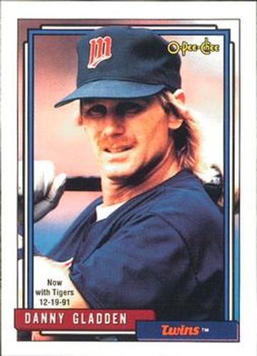 #177 Danny Gladden - Detroit Tigers - 1992 O-Pee-Chee Baseball