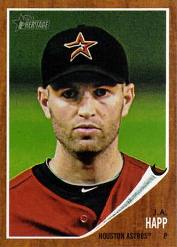 #177 J.A. Happ - Houston Astros - 2011 Topps Heritage Baseball