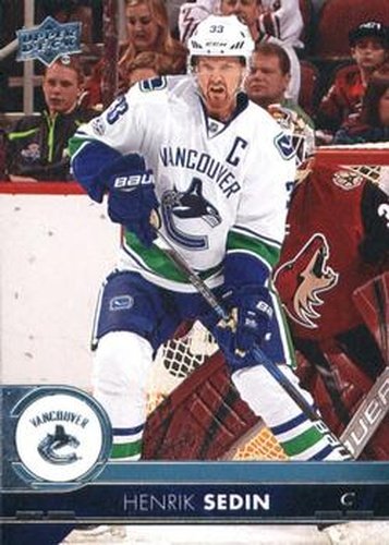 #177 Henrik Sedin - Vancouver Canucks - 2017-18 Upper Deck Hockey