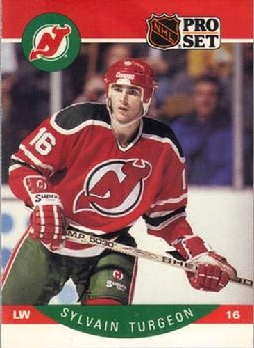 #177 Sylvain Turgeon - New Jersey Devils - 1990-91 Pro Set Hockey
