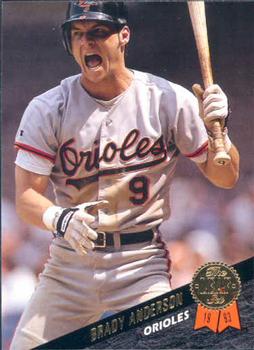 #177 Brady Anderson - Baltimore Orioles - 1993 Leaf Baseball