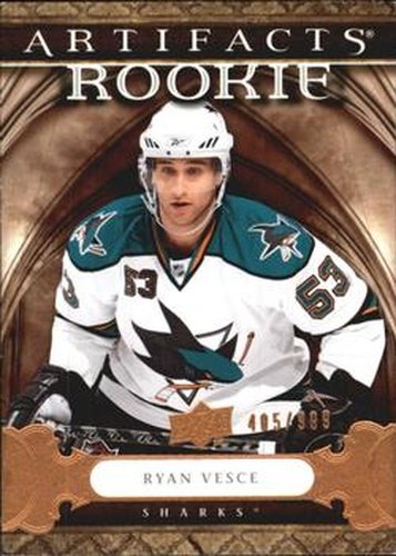 #177 Ryan Vesce - San Jose Sharks - 2009-10 Upper Deck Artifacts Hockey