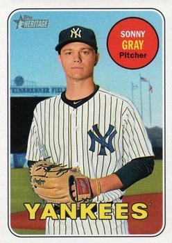 #177b Sonny Gray - New York Yankees - 2018 Topps Heritage Baseball
