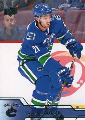 #178 Brandon Sutter - Vancouver Canucks - 2016-17 Upper Deck Hockey
