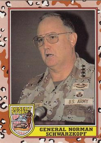 #178 General Norman Schwarzkopf - 1991 Topps Desert Storm