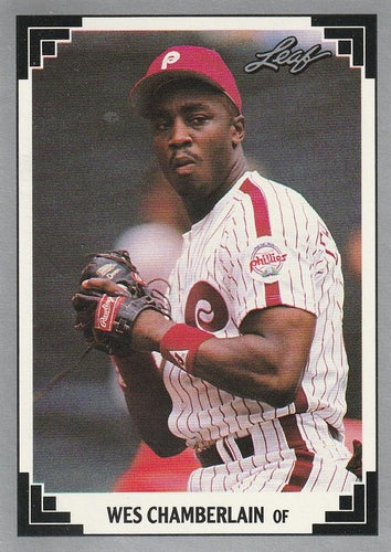#178 Wes Chamberlain - Philadelphia Phillies - 1991 Leaf Baseball