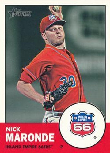 #178 Nick Maronde - Inland Empire 66ers - 2012 Topps Heritage Minor League Baseball