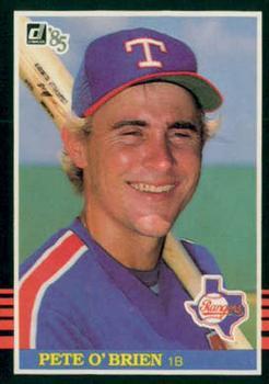 #178 Pete O'Brien - Texas Rangers - 1985 Donruss Baseball