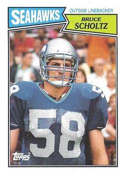 #178 Bruce Scholtz - Seattle Seahawks - 1987 Topps Football