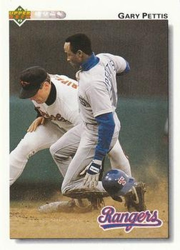 #179 Gary Pettis - Texas Rangers - 1992 Upper Deck Baseball