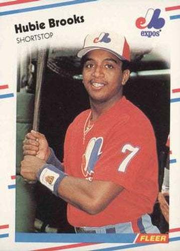 #179 Hubie Brooks - Montreal Expos - 1988 Fleer Baseball