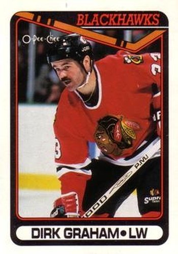 #179 Dirk Graham - Chicago Blackhawks - 1990-91 O-Pee-Chee Hockey
