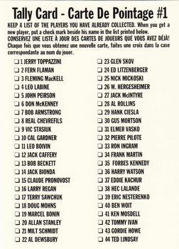 #179 Tally Card 1: 1-90 - 1994 Parkhurst Missing Link 1956-57 Hockey