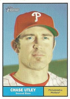 #179b Chase Utley - Philadelphia Phillies - 2010 Topps Heritage Baseball