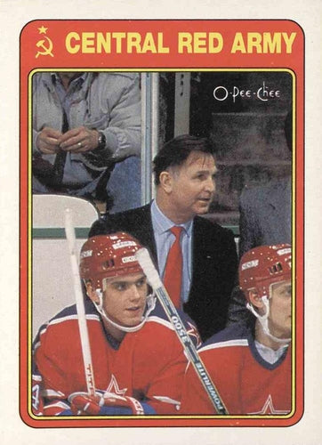 #17R Viktor Tikhonov - Central Red Army - 1990-91 O-Pee-Chee Hockey - Central Red Army