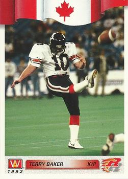 #17 Terry Baker - Ottawa Rough Riders - 1992 All World CFL Football