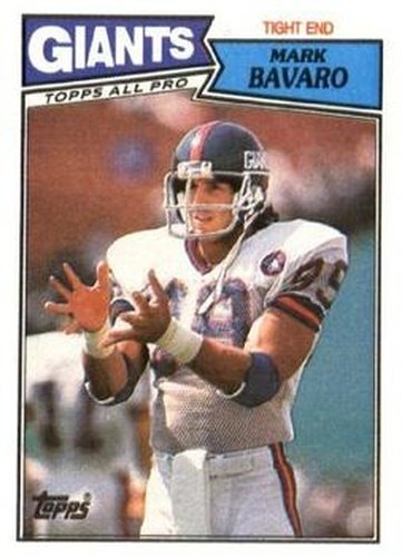 17 Mark Bavaro - New York Giants - 1987 Topps Football – Isolated Cards