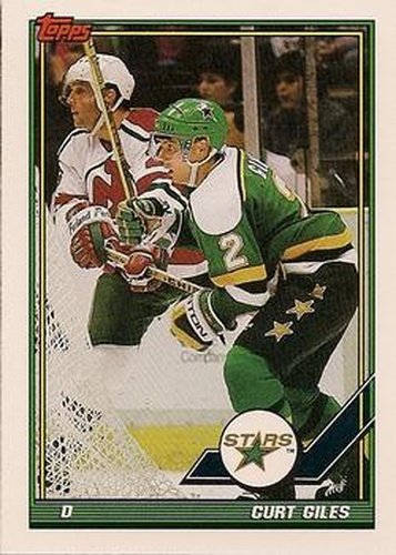 #17 Curt Giles - Minnesota North Stars - 1991-92 Topps Hockey