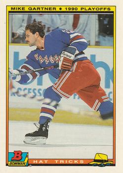 #17 Mike Gartner - New York Rangers - 1990-91 Bowman Hockey - Hat Tricks