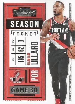 #17 Damian Lillard - Portland Trail Blazers - 2020-21 Panini Contenders Basketball