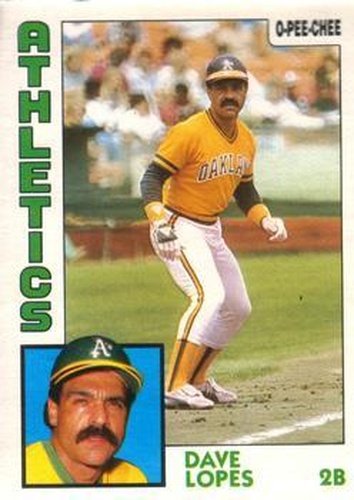#17 Dave Lopes - Oakland Athletics - 1984 O-Pee-Chee Baseball