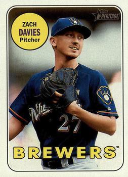 #17 Zach Davies - Milwaukee Brewers - 2018 Topps Heritage Baseball
